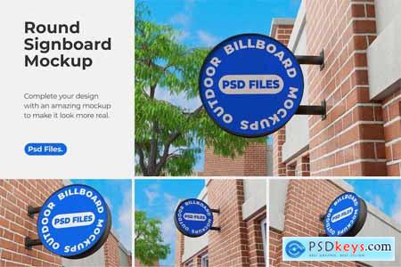 Rounded outdoor mockup board
