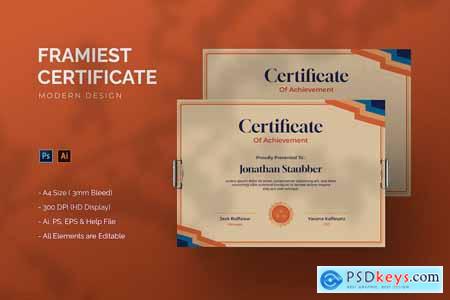 Framiest - Certificate Template