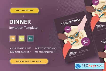 Dinner - Party Invitation