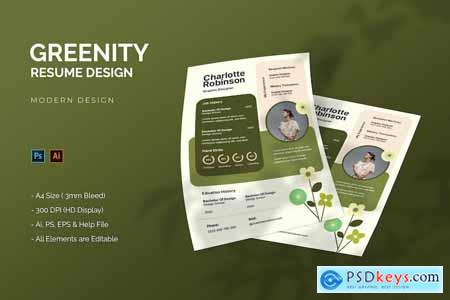 Greenity - Resume Template