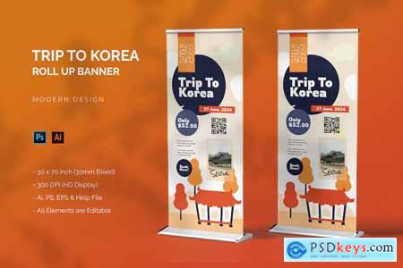 Trip To Korea - Roll Up Banner