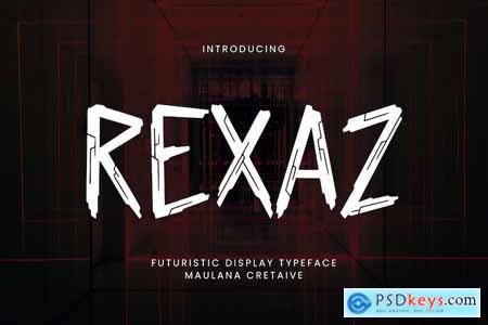Rexaz Futuristic Display Typeface