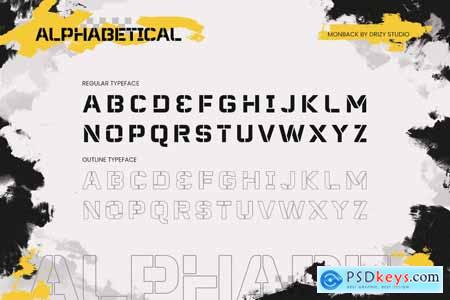 Monback - Modern Stencil Font