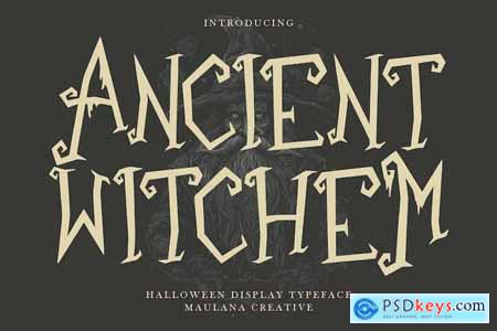 Ancient Witchem Halloween Display Typeface