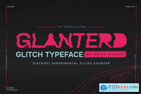 Glanterd - Distort Experimental Glitch Font