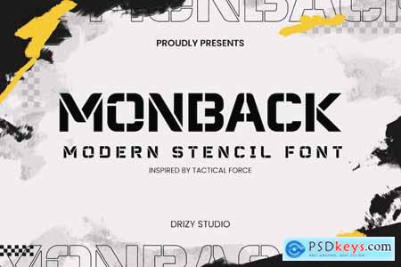 Monback - Modern Stencil Font