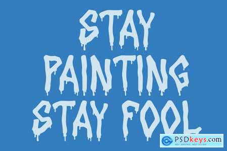 Paint King Dripping Graffiti Display Font