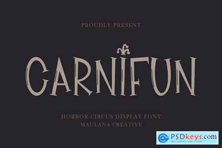 Carnifun Horror Circus Display Font