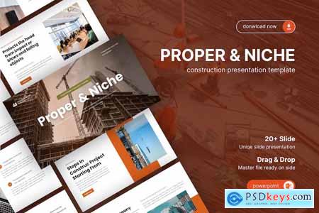 Proper & Niche  Construction Powerpoint Template