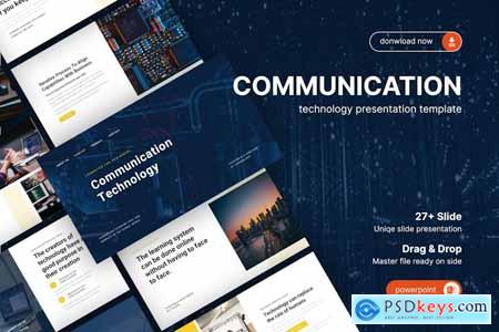 Tech Communication  Technology Powerpoint Templat