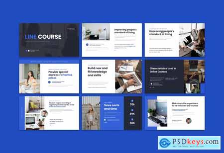 Line Course  Education Powerpoint Template