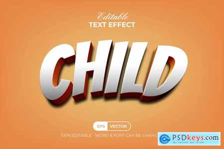 Child 3D Text Effect Style