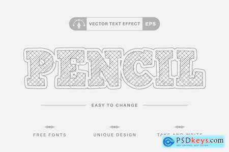 Hatching - Editable Text Effect, Font Style