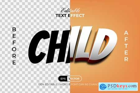 Child 3D Text Effect Style