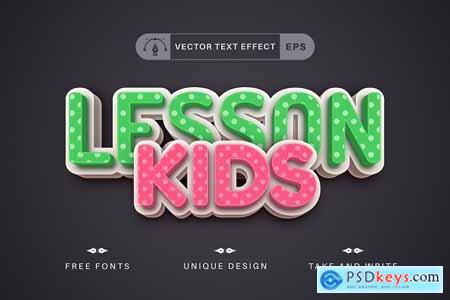 Kids Lesson - Editable Text Effect, Font Style