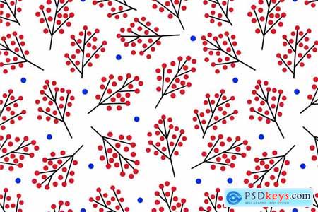 Red berries pattern