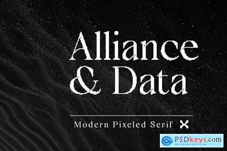 Alliance & Data - Modern Pixeled Serif