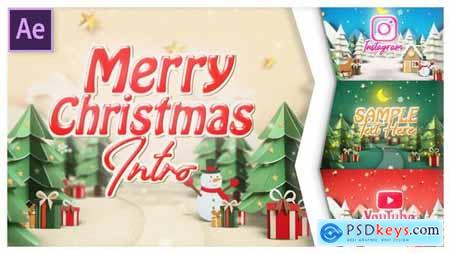Merry Christmas Popup Papercut intro 49264788