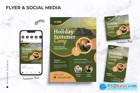 Holiday Summer Camp Flyer & Instagram Set
