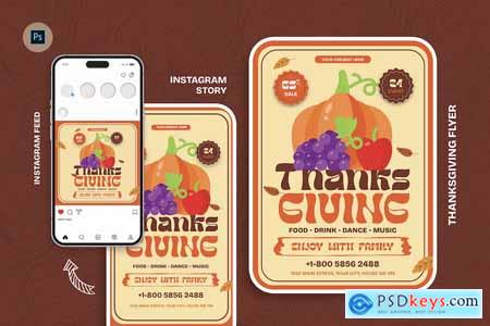 Entertaining Thanksgiving Day Flyer Template
