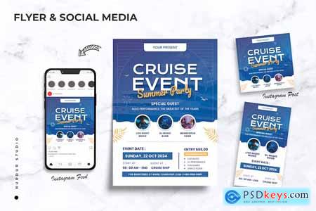 Cruise Event Summer Party Flyer & Instagram Set