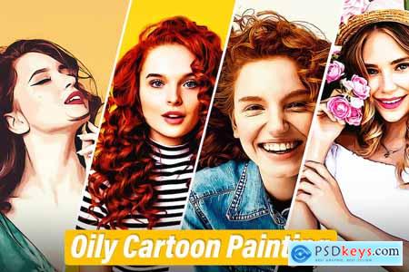 Oily Cartoon Painting Action