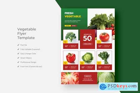 Catalog Vegetable Flyer Template Design