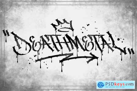 Deathmetal  Graffiti Metal Font Vol.1
