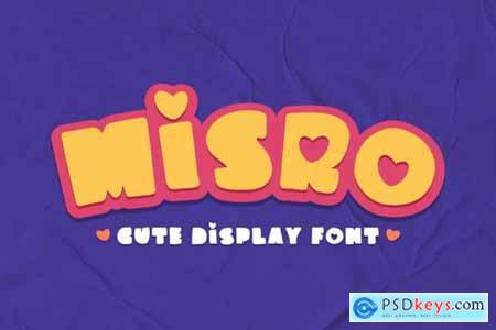 Misro - Cute Display Font