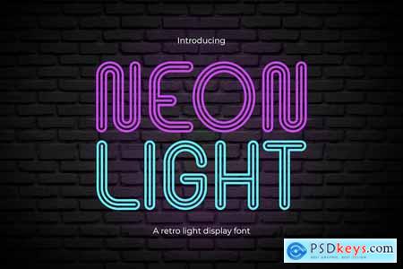 Neon Light - Retro Neon Font