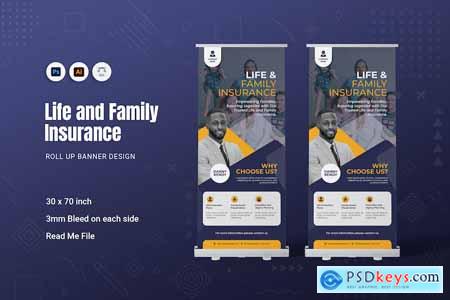 Life and Family Insurance Roll Up Banner