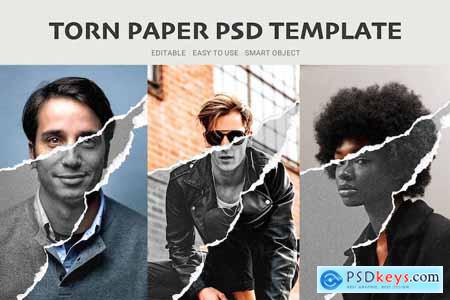 Torn Paper PSD Template