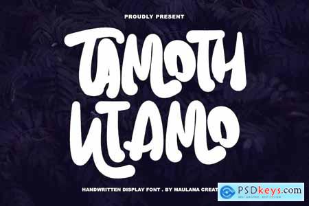 Tamoth Utamo Handwritten Display Font