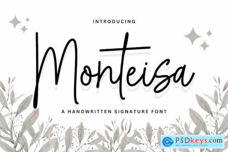 Monteisa - A Monoline Signature Typeface