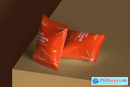 Snack Packaging Bag Product Mockup 005