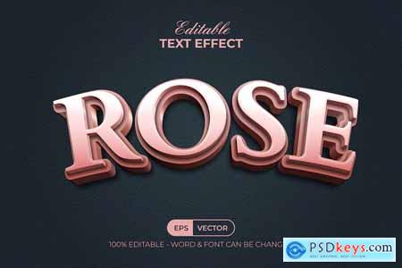 Rose 3D Text Effect Style