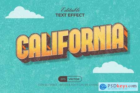 Vintage Text Effect California Style