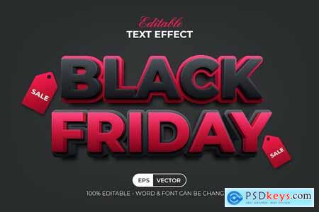 Black Friday 3D Text Effect Style