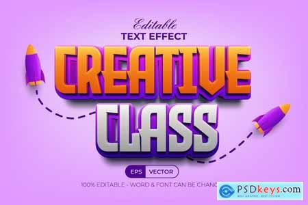 3D Editable Text Effect Creative Class Style