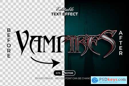 Text Effect Horror Style Editable Text Effect