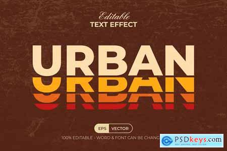 Retro Text Effect Layered Color Style