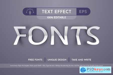 Bend Paper - Editable Text Effect, Font Style
