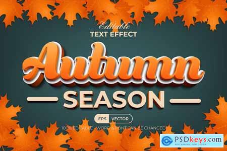 3D Text Effect Autumn Season Style
