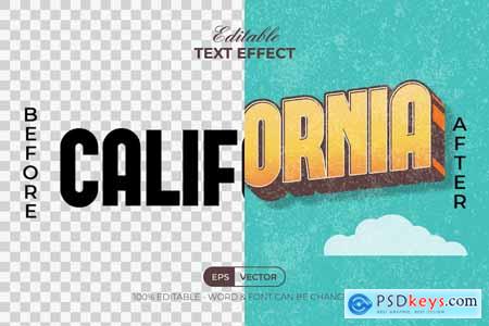Vintage Text Effect California Style