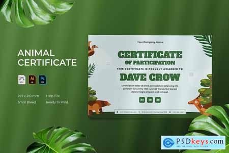 Animal - Certificate