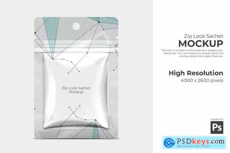 Zip Lock Sachet Mockup