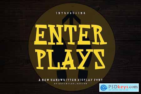 Enter Plays - Font