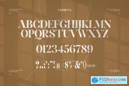 Verbena Elegant Serif Font Typeface
