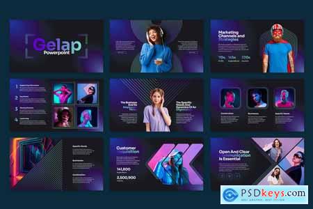 Gelap Line Powerpoint