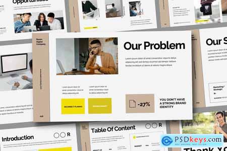 Yellow Tan Digital Company Profile Presentation